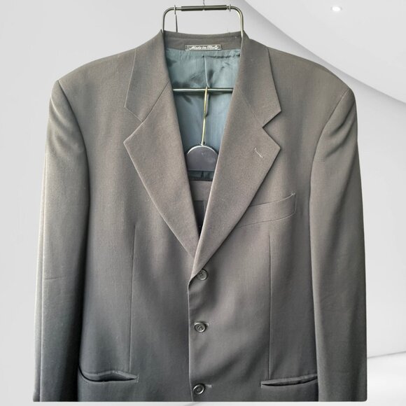 Giorgio Armani Suit Mens US 44 R Dark Blue Virgin Wool 100%, 2 Piece - Picture 5 of 17